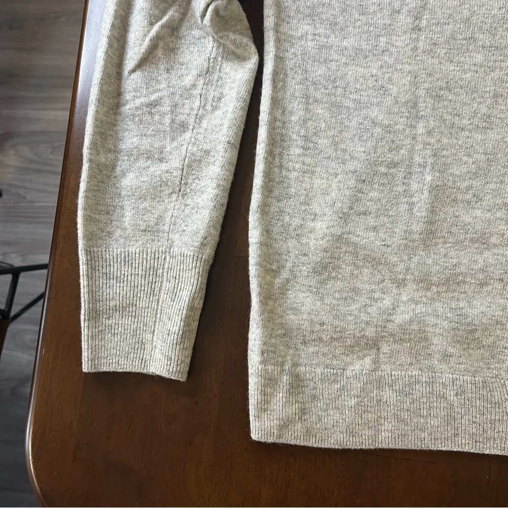 J. CREW LACE WOOL BLEND SWEATER GRAY BLACK SIZE Medium